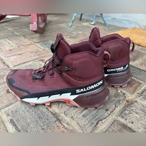Salomon Cross Hike 2 Mid GTX Burgundy Hiking Boots